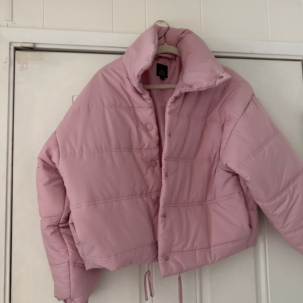 Chic blush pink Wild Fable Blush Pink Quilted Puffer springtime, cute attire, cr